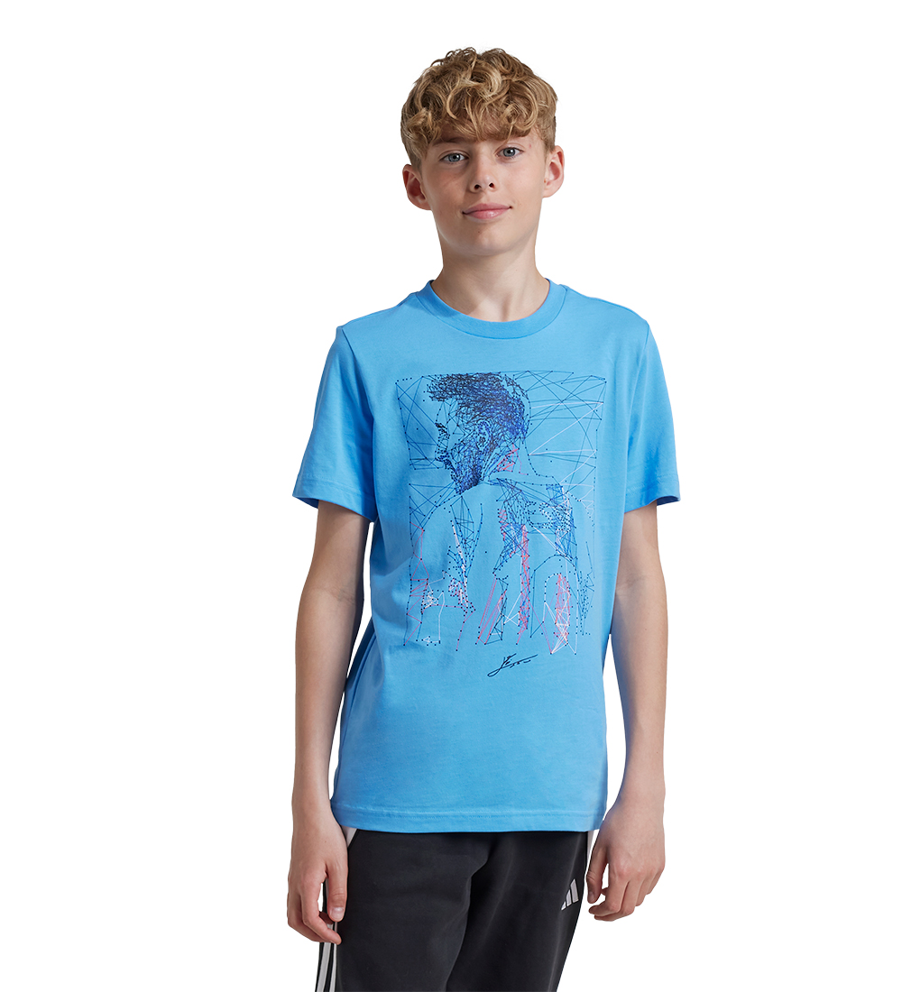 adidas Performance T-shirt - Y Messi G T - Blå