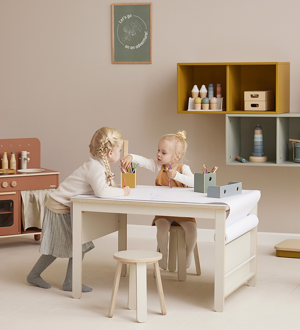 Flexa Tegnebord - Play - Warm Grey/Birch Plywood