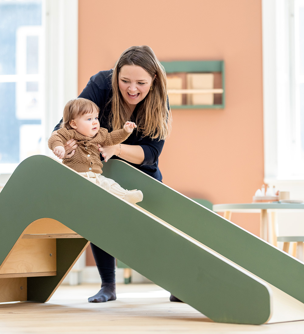 Flexa Rutsjebane - Play - Dusty Green/Birch Plywood