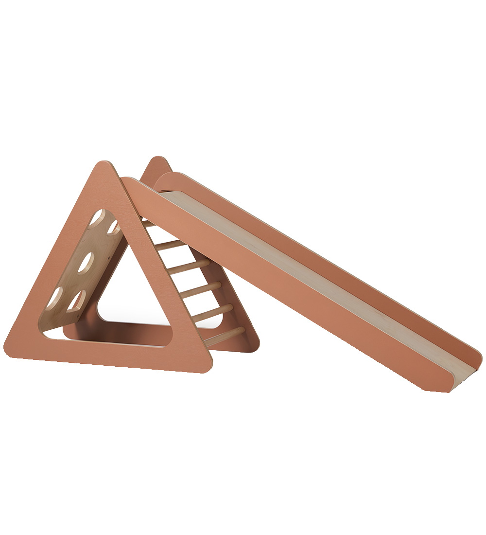 Flexa Legetårn m. Rutsjebane - Midi - Play - Blush/Birch Plywood