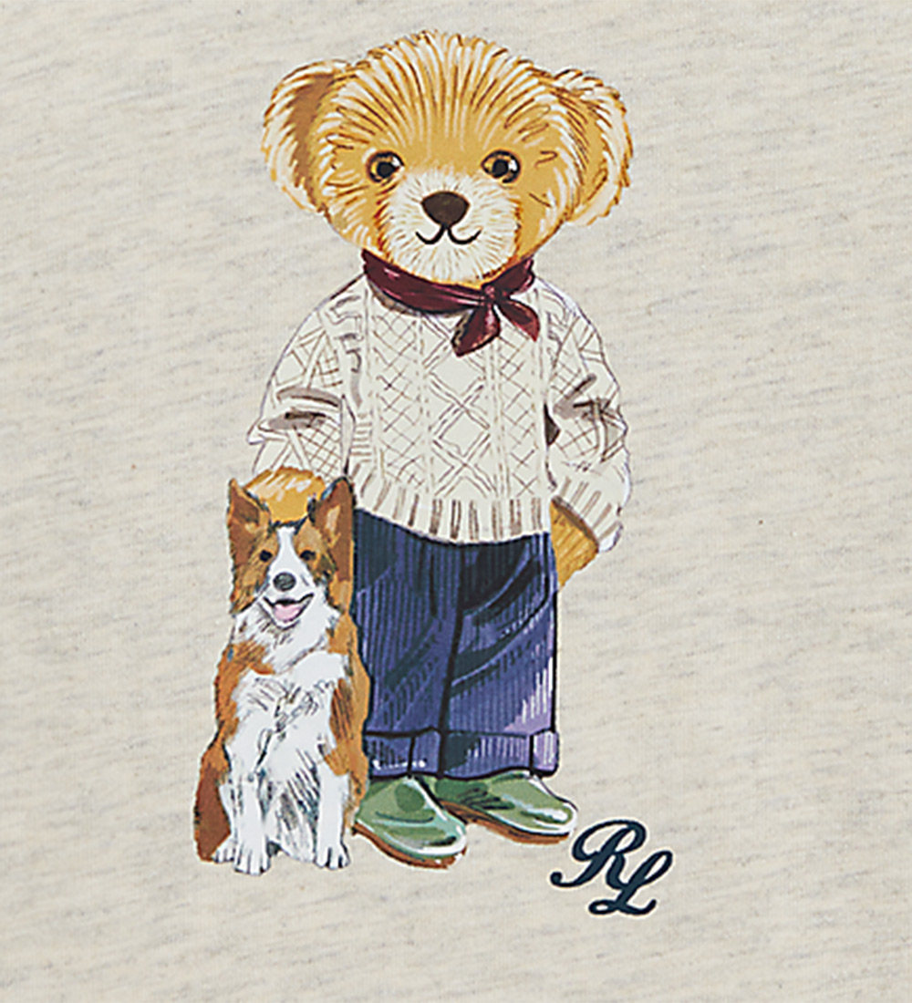 Polo Ralph Lauren Bluse - Beigemeleret m. Bamse