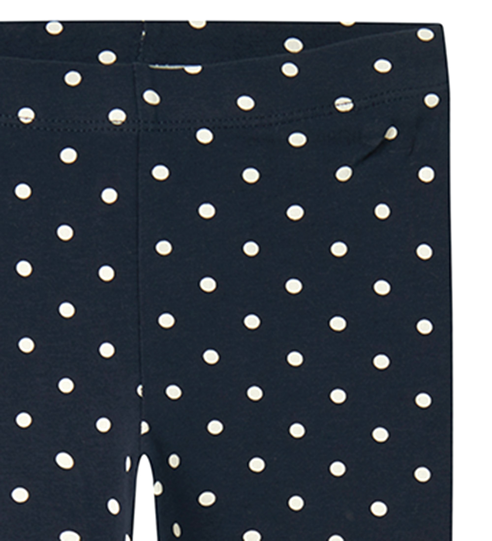 Name It Leggings - NmfVivian - Dark Sapphire m. Prikker