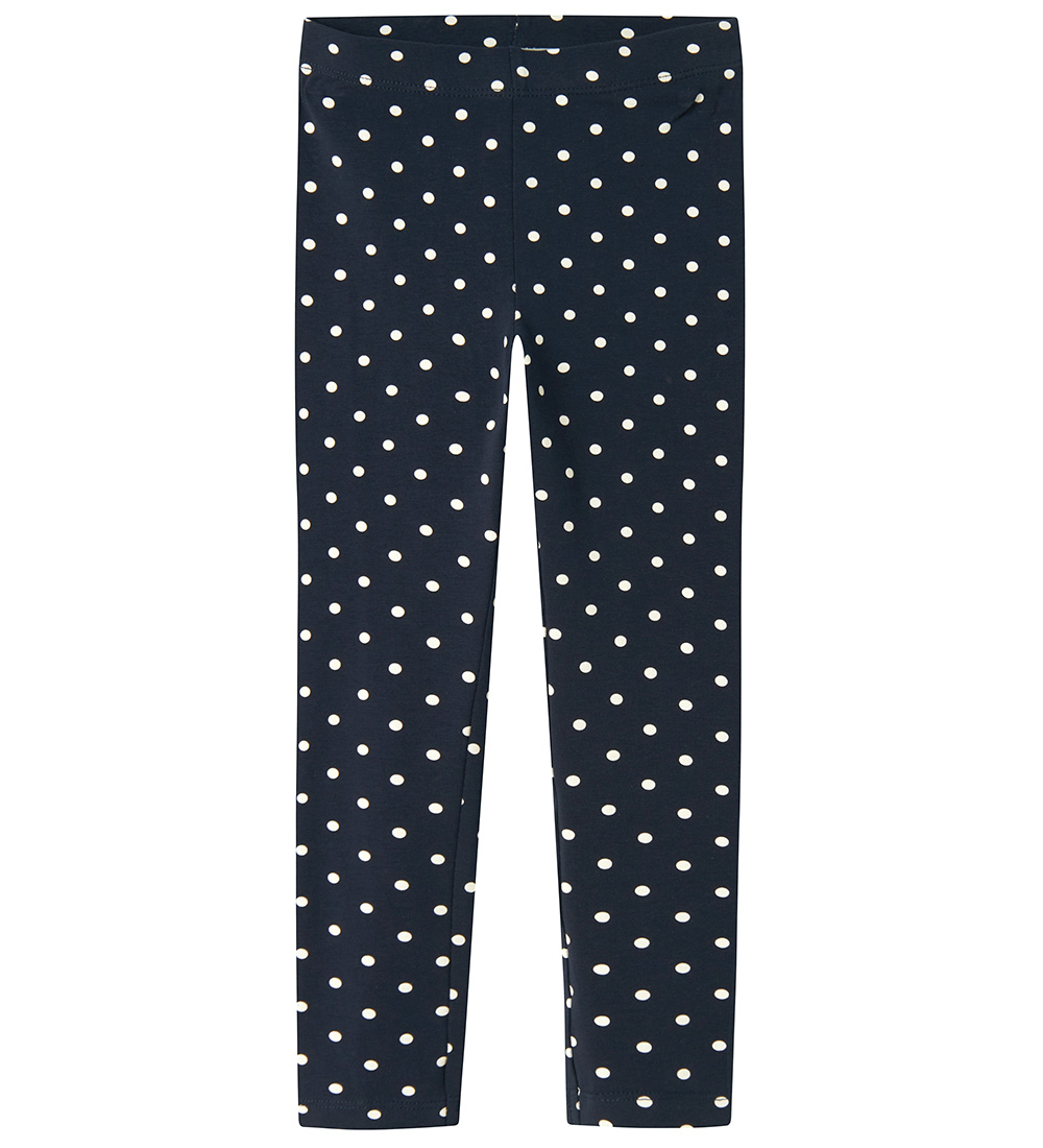 Name It Leggings - NmfVivian - Dark Sapphire m. Prikker