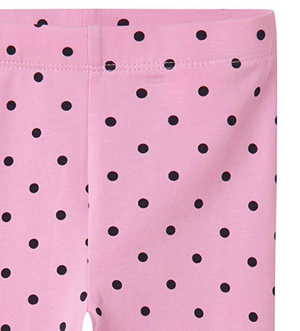 Name It Leggings - NmfVivian - Pastel Lavender m. Prikker