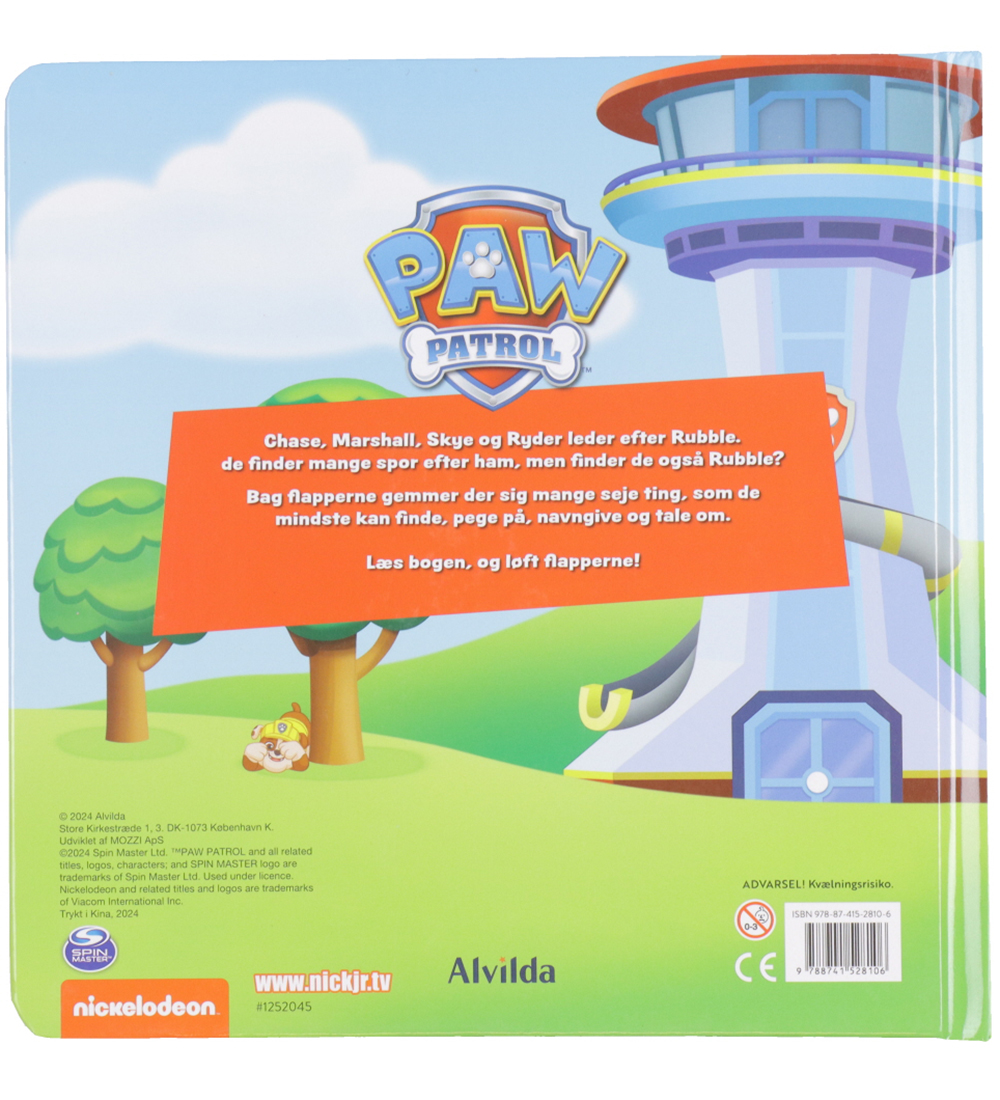 Alvilda Bog m. Flapper - Paw Patrol - Find Rubble - Dansk