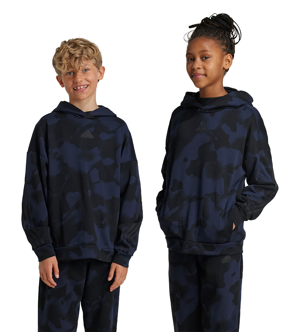 adidas Performance Hættetrøje - J FI AOP - Sort