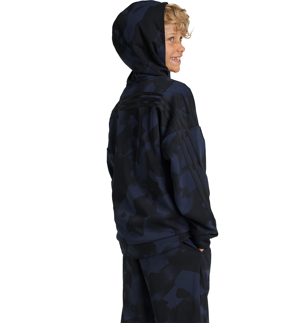 adidas Performance Hættetrøje - J FI AOP - Sort