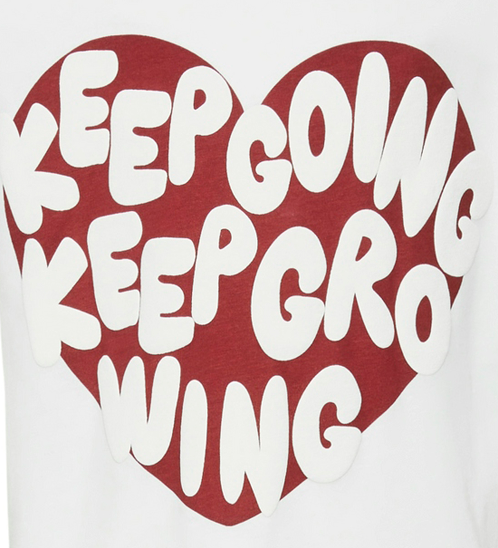 Vero Moda Girl T-shirt - VmAppleheart - Snow White/Frontprint Bi