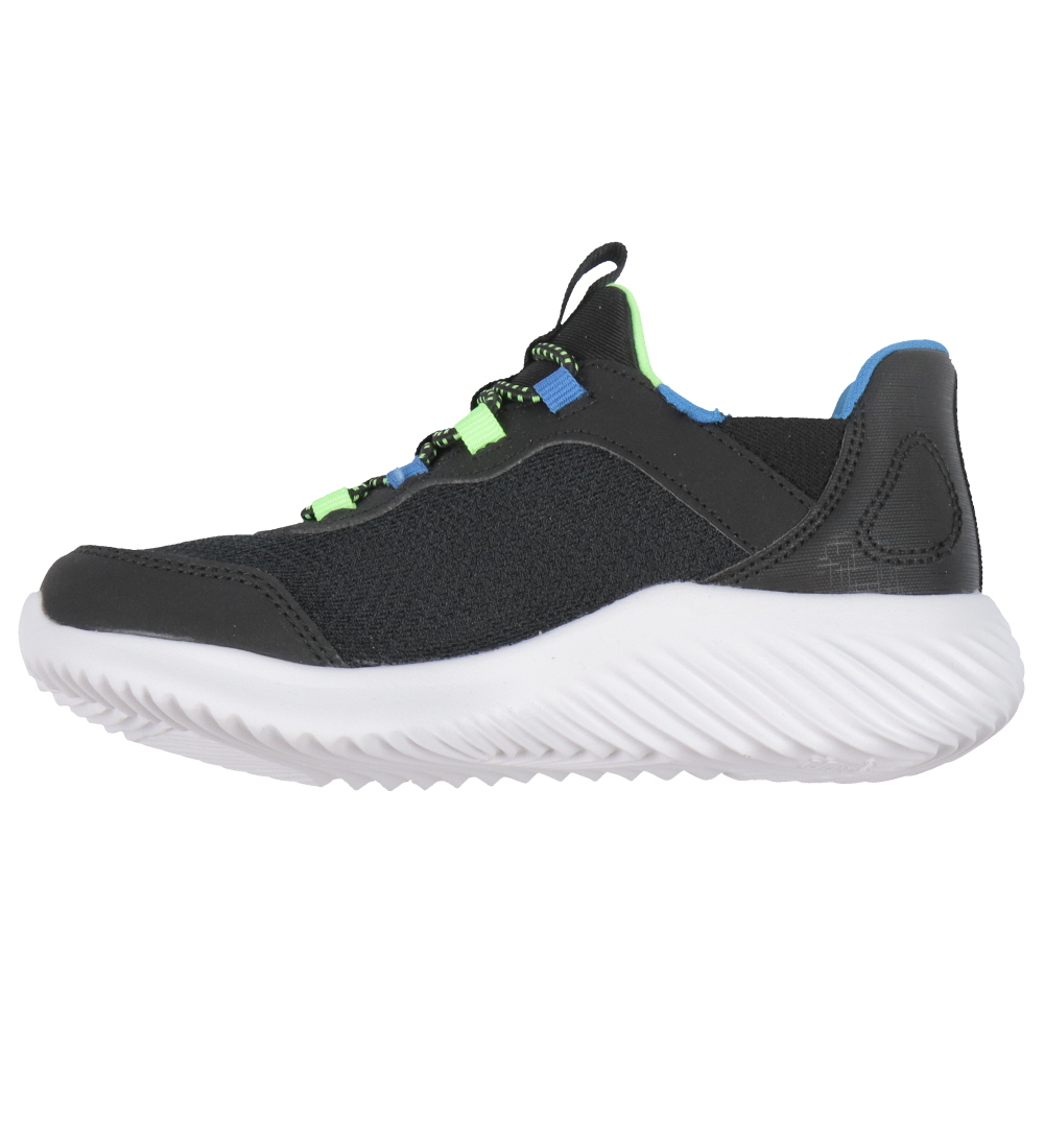 Skechers Sko - Brisk-Burst Slip-Ins - Black/Blue/Lime