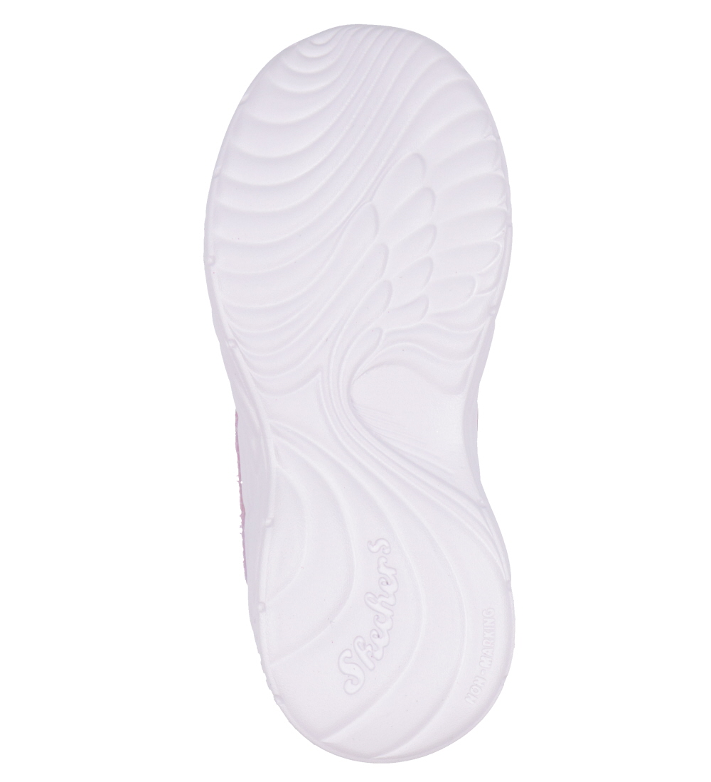 Skechers Sko m. Lys - Wing Brites - Pink/Turquoise