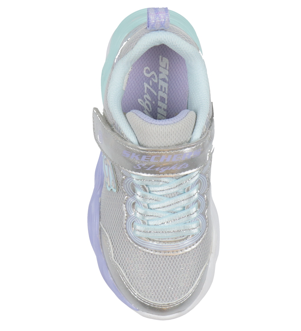 Skechers Sko m. Lys - Twisty Glow - Silver/Multi