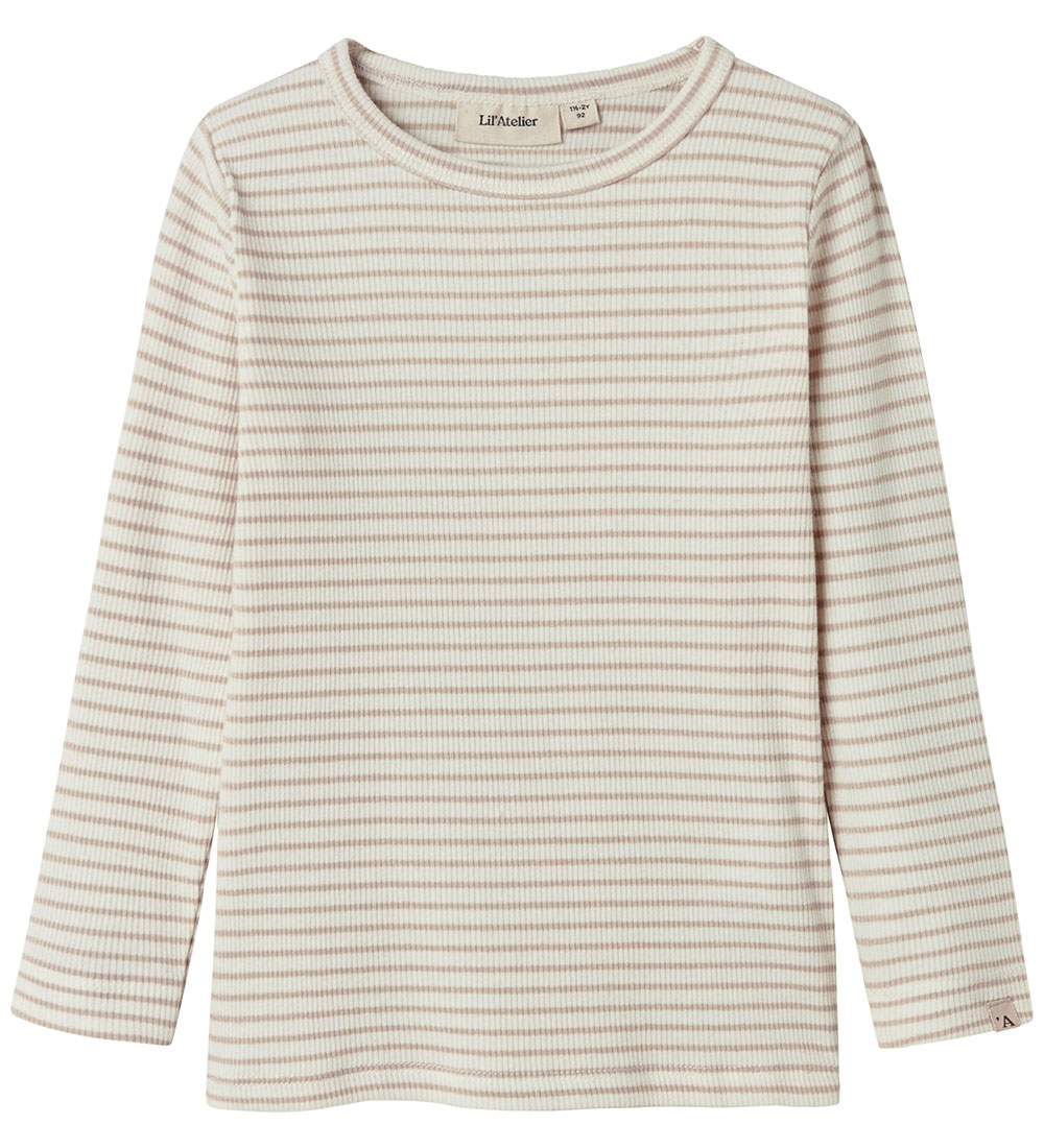 Lil' Atelier Bluse - NmfLake - Rib - Sheer Bliss