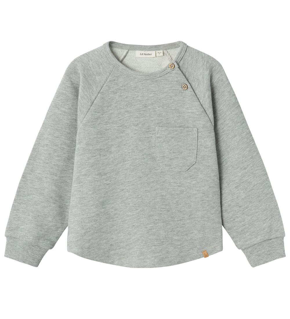 Lil' Atelier Sweatshirt - NmmLander - Grey Melange