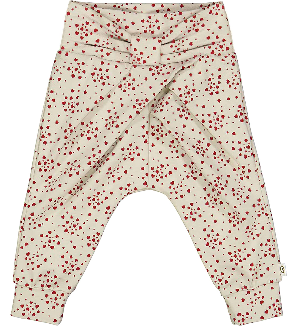 Müsli Bukser - Love Bow - Soft Green/Cabernet