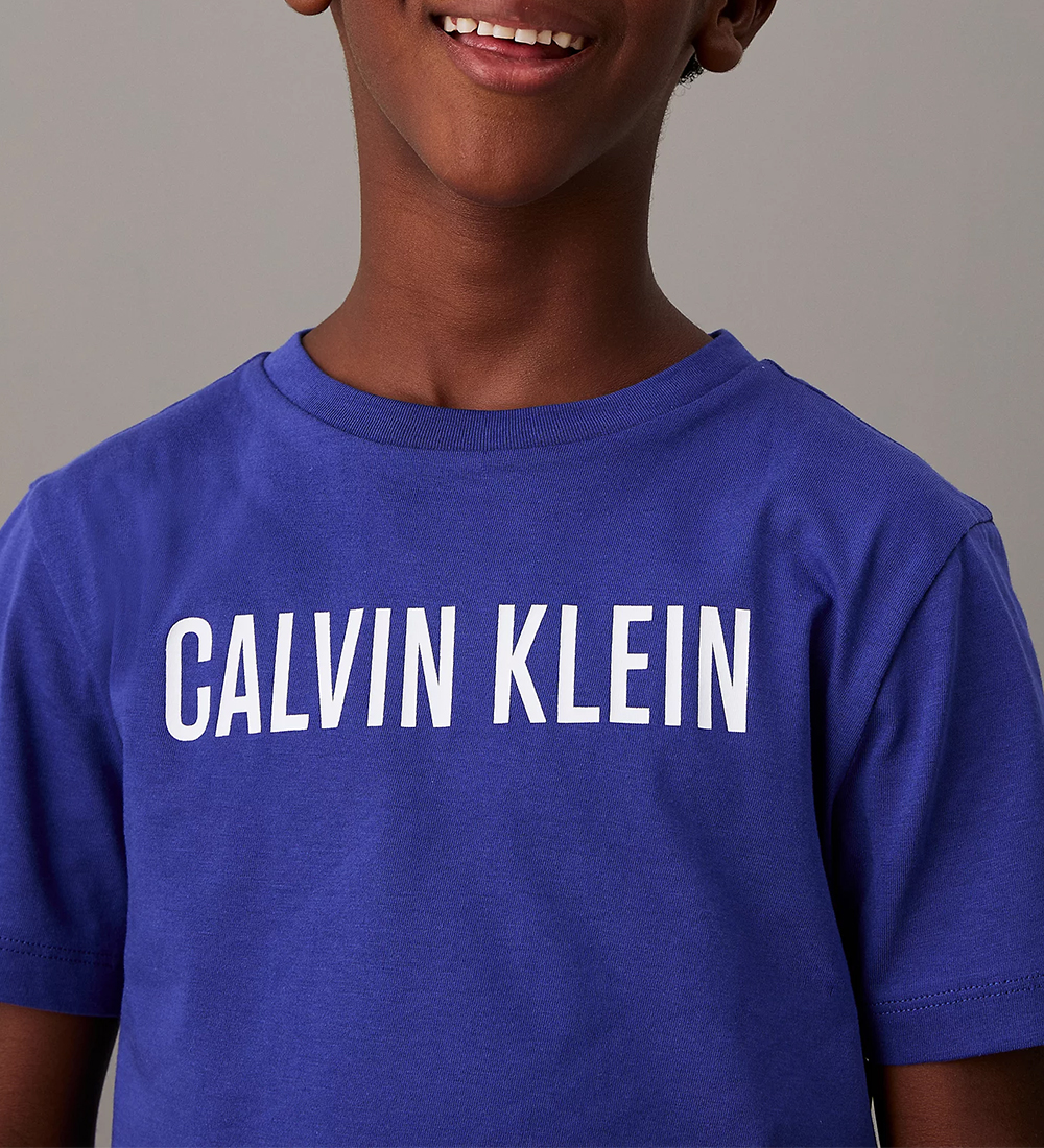 Calvin Klein Nattøj - Blå/Sort m. Hvid