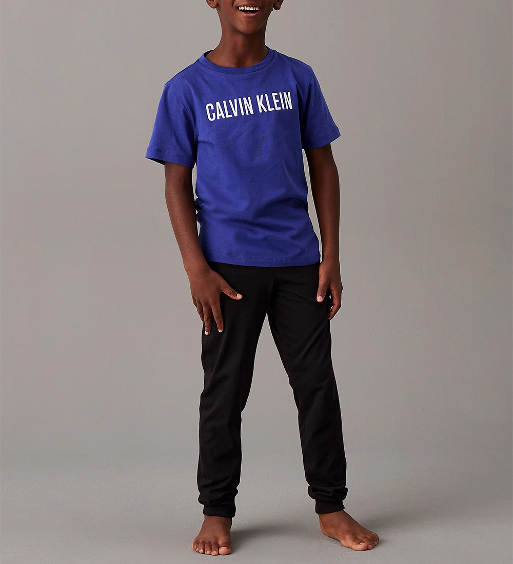 Calvin Klein Nattøj - Blå/Sort m. Hvid