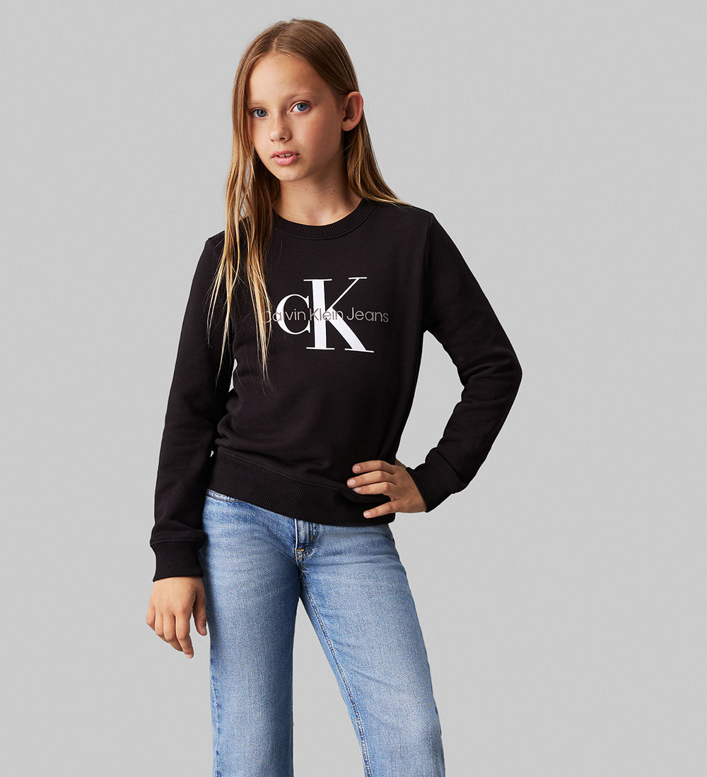 Calvin Klein Sweatshirt - Monogram Terry - Ck Black