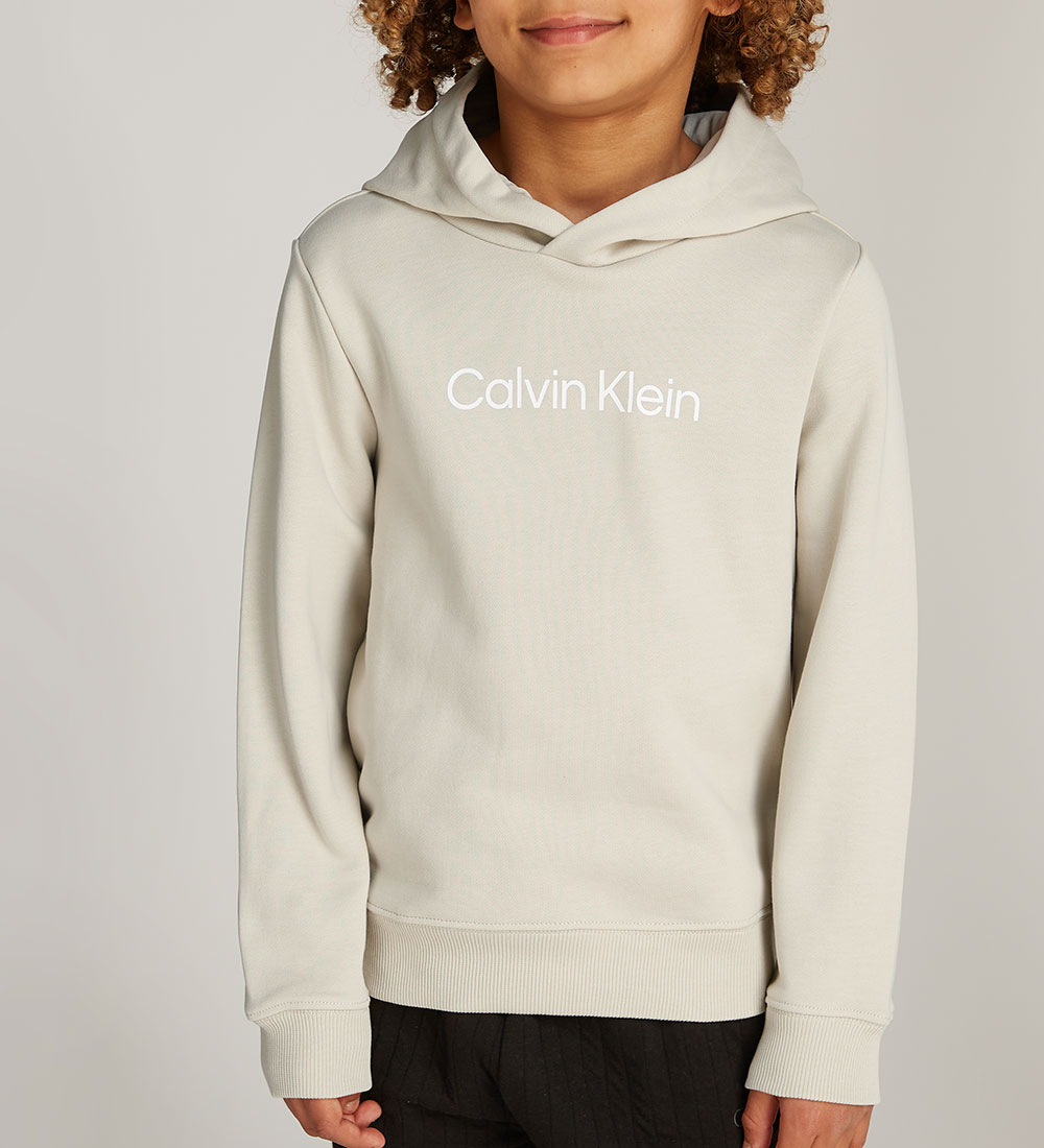 Calvin Klein Hættetrøje - Inst Logo Reg Terry - Pelican