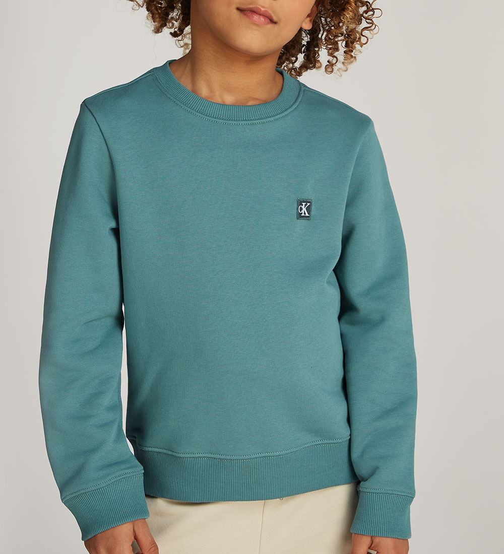 Calvin Klein Sweatshirt - Mono Mini Badge - North Atlantic