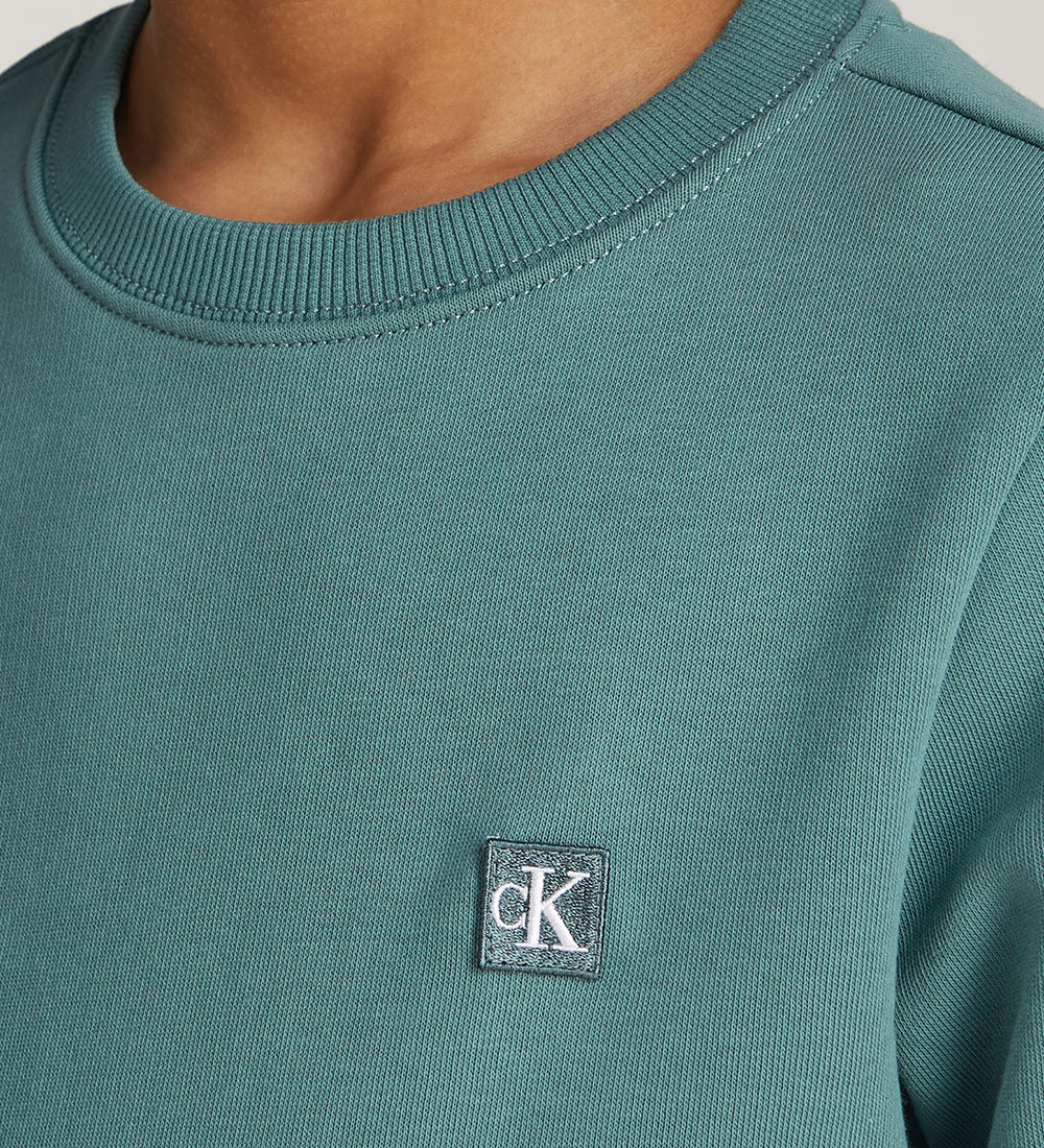 Calvin Klein Sweatshirt - Mono Mini Badge - North Atlantic