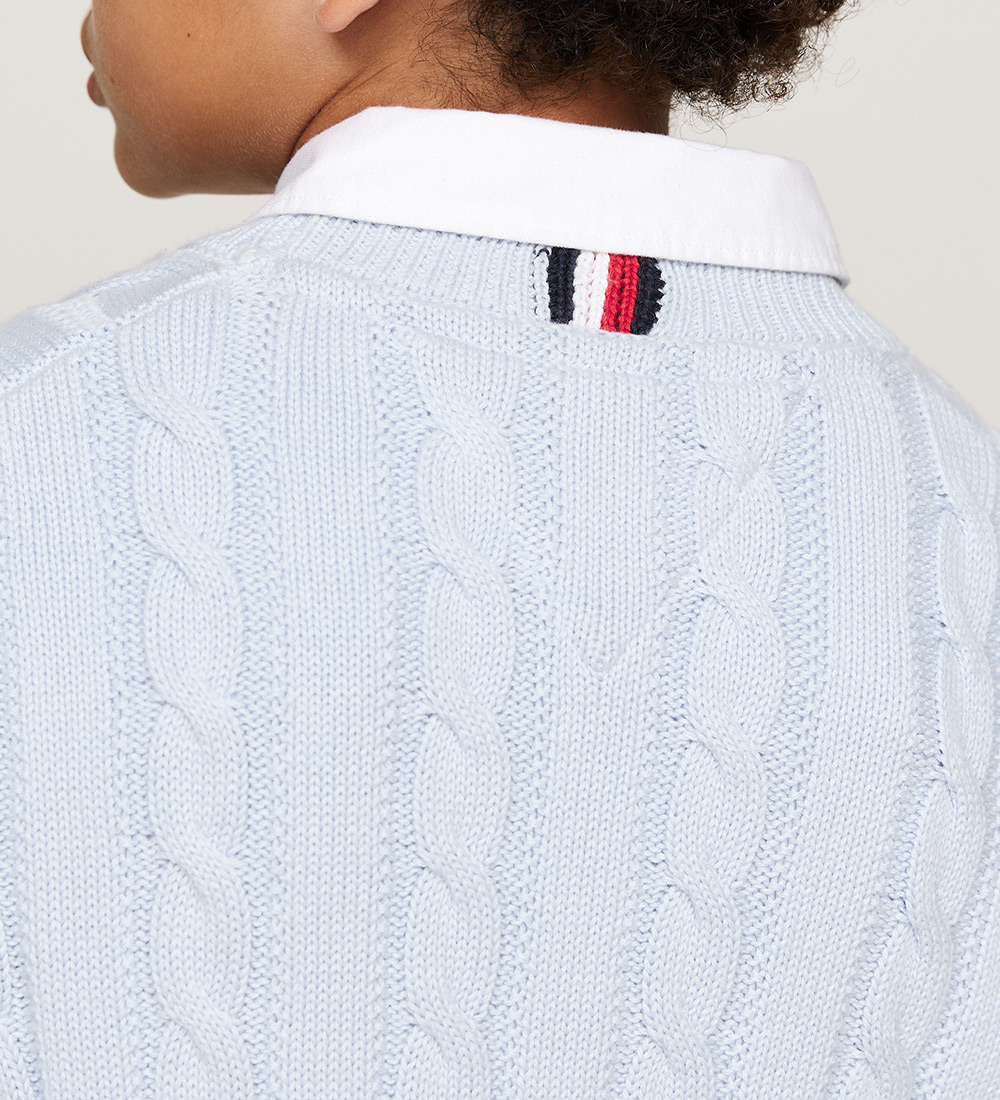 Tommy Hilfiger Bluse - Strik - Essential Cable - Breezy Blue