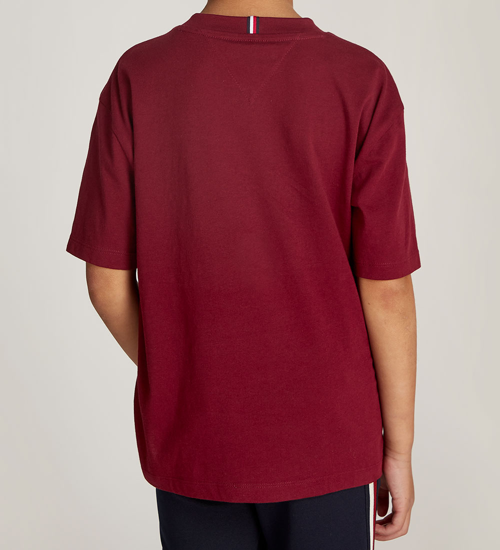 Tommy Hilfiger T-shirt - Essential - Deep Rouge