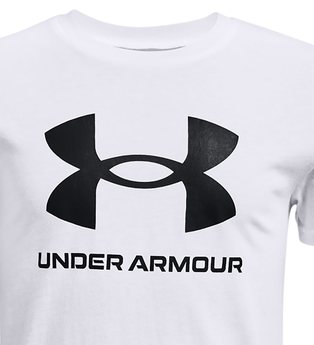 Under Armour T-shirt - Sportstyle Logo - Hvid m. Sort