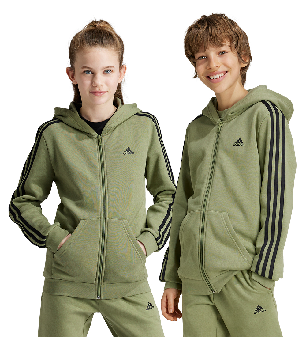 adidas Performance Cardigan - U 3S FL FZ - Grøn/Sort