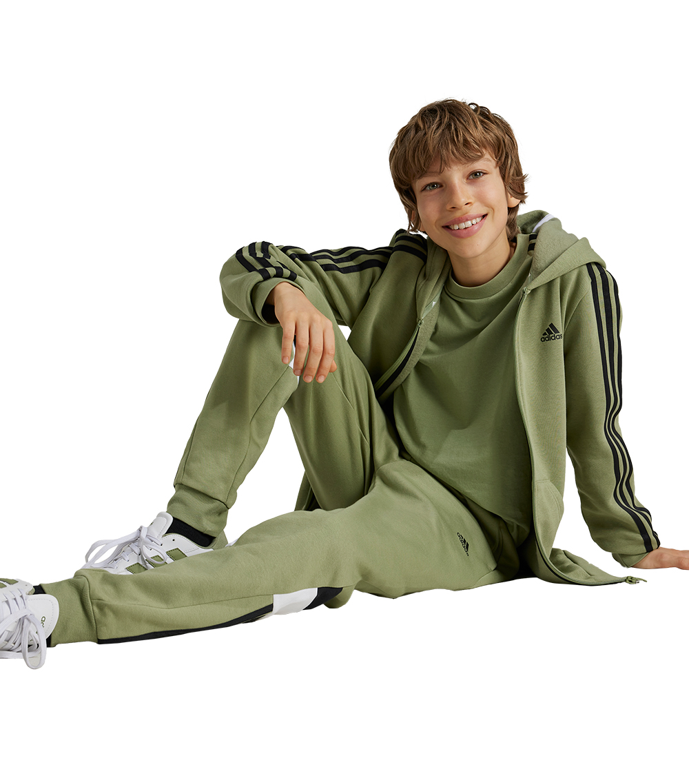 adidas Performance Cardigan - U 3S FL FZ - Grøn/Sort