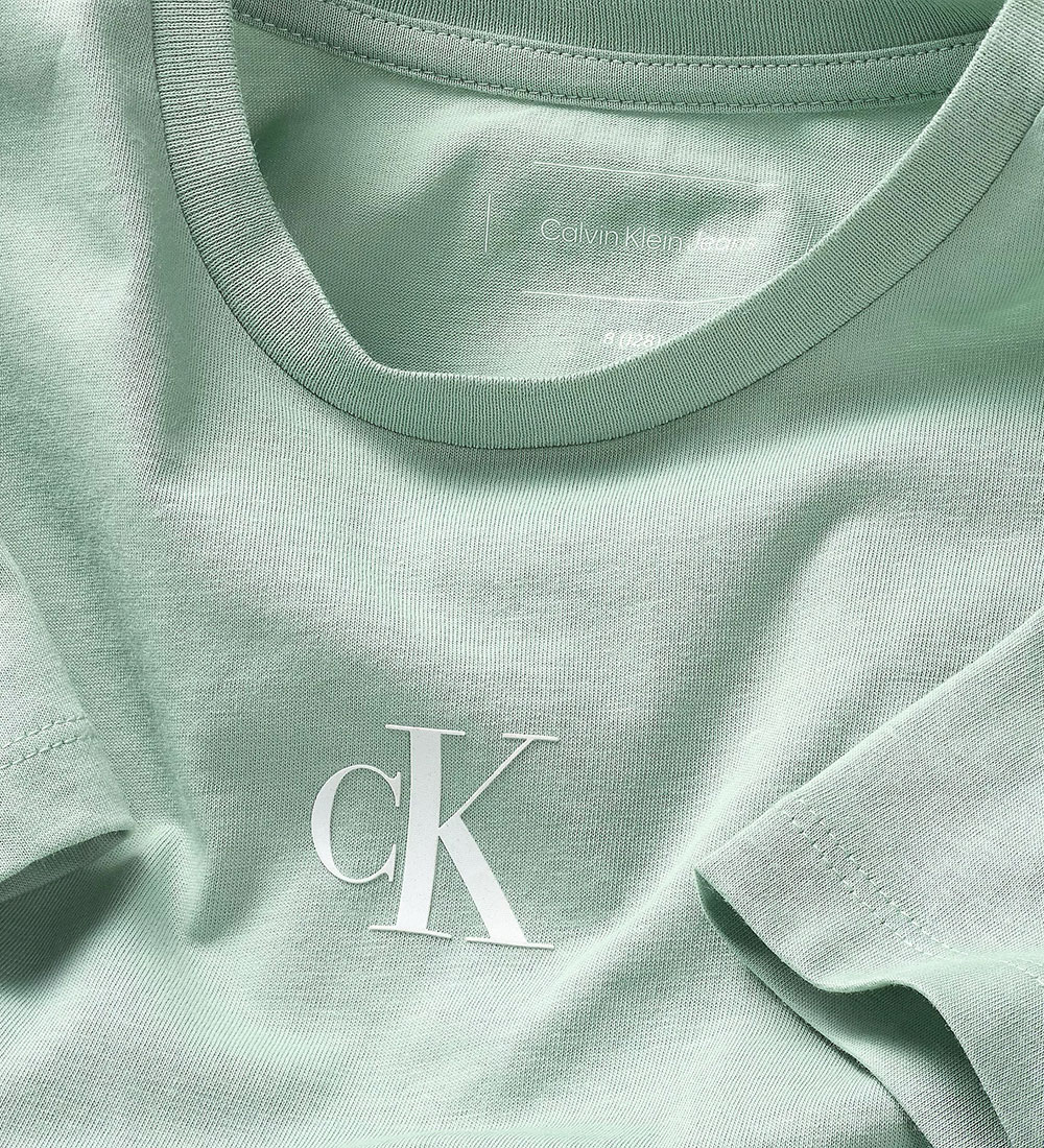 Calvin Klein T-shirt - Ck Logo Boxy - Jadeite