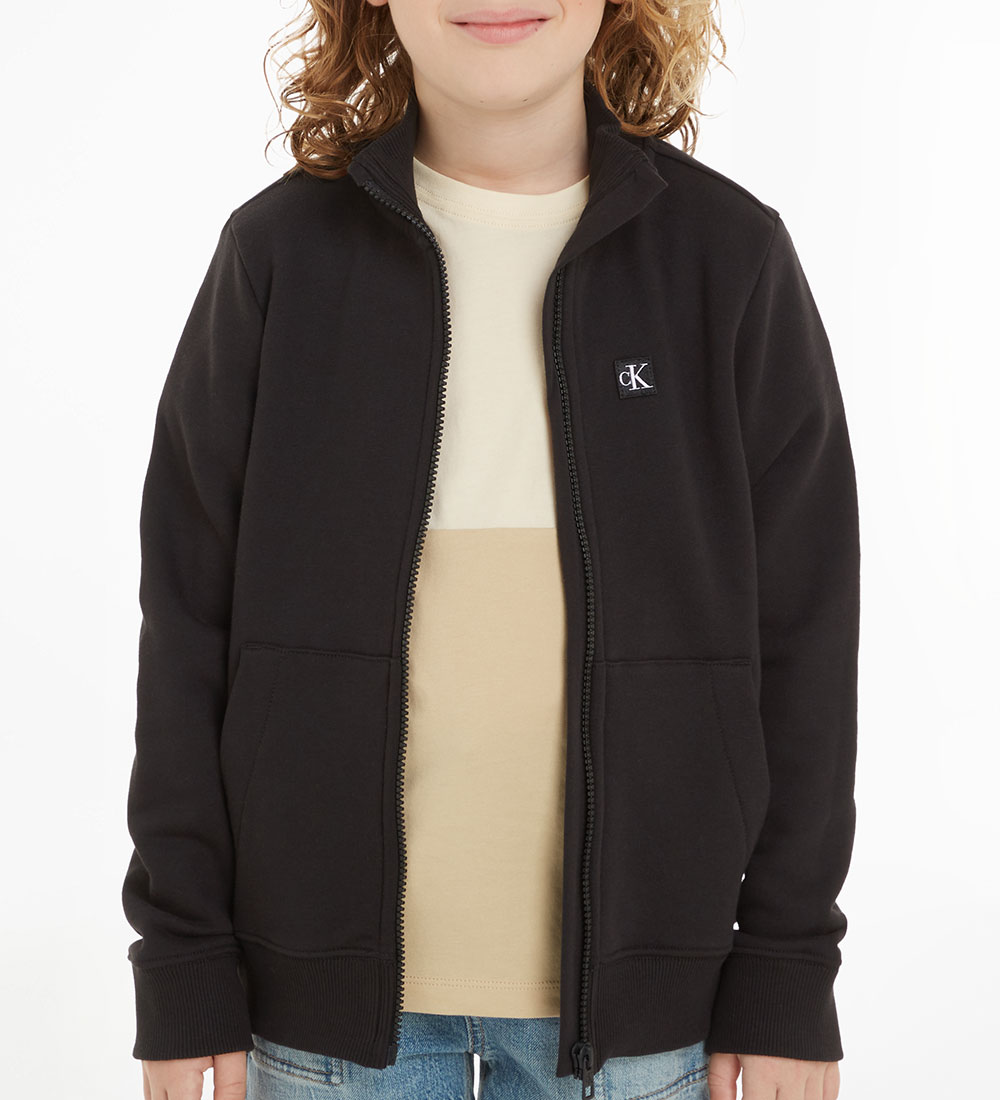 Calvin Klein Cardigan - Monogram Mini Badge - Ck Black