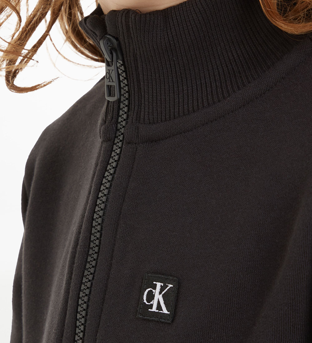 Calvin Klein Cardigan - Monogram Mini Badge - Ck Black