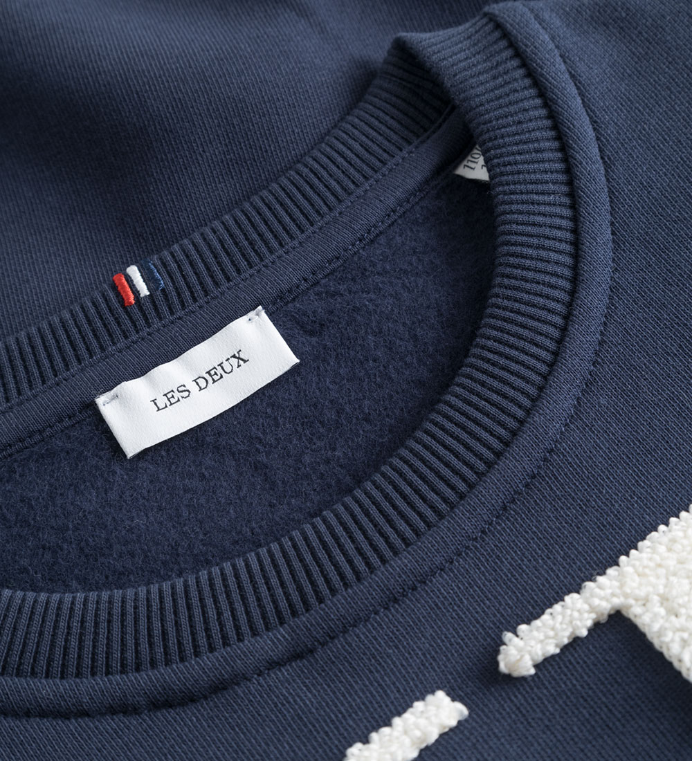 Les Deux Sweatshirt - Encore Bouclé - Dark Navy/Ivory