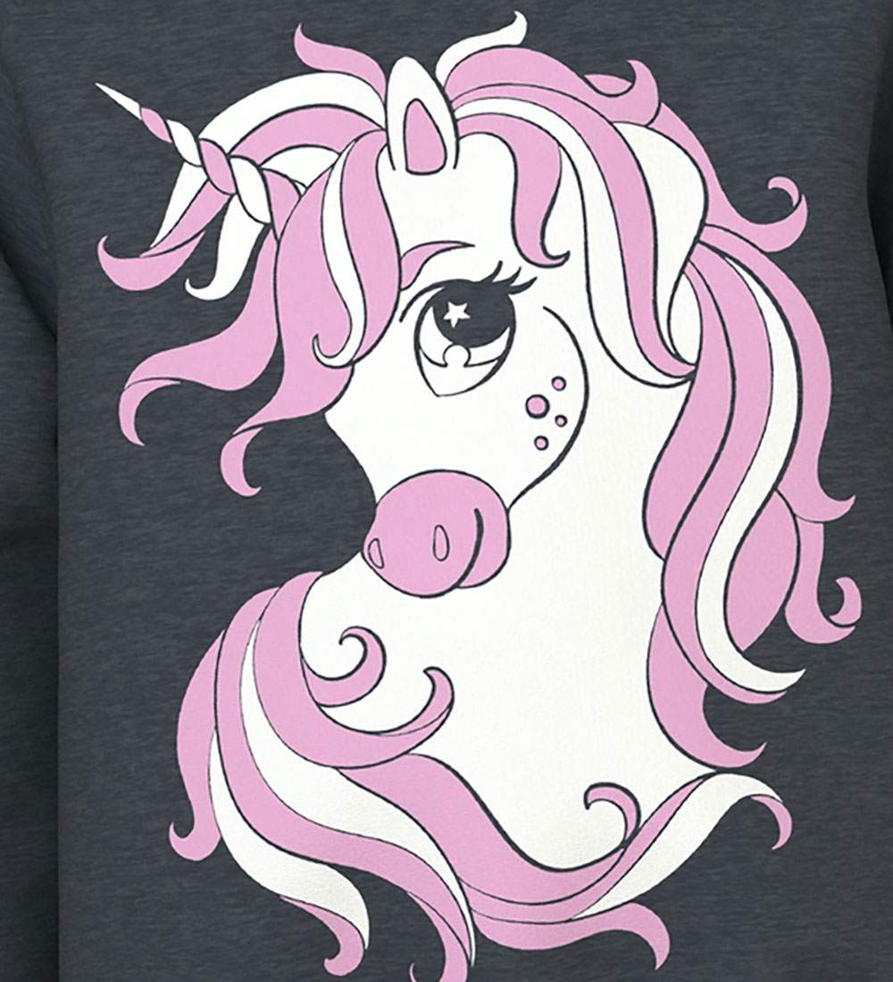 Name It Sweatshirt - NmfVeda - Dark Sapphire/Cute Unicorn