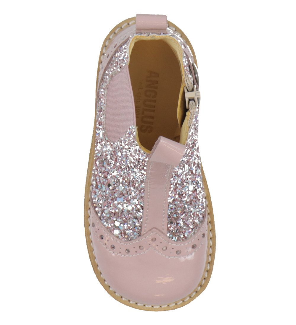 Angulus Støvler - Chelsea - Mauve m. Glitter