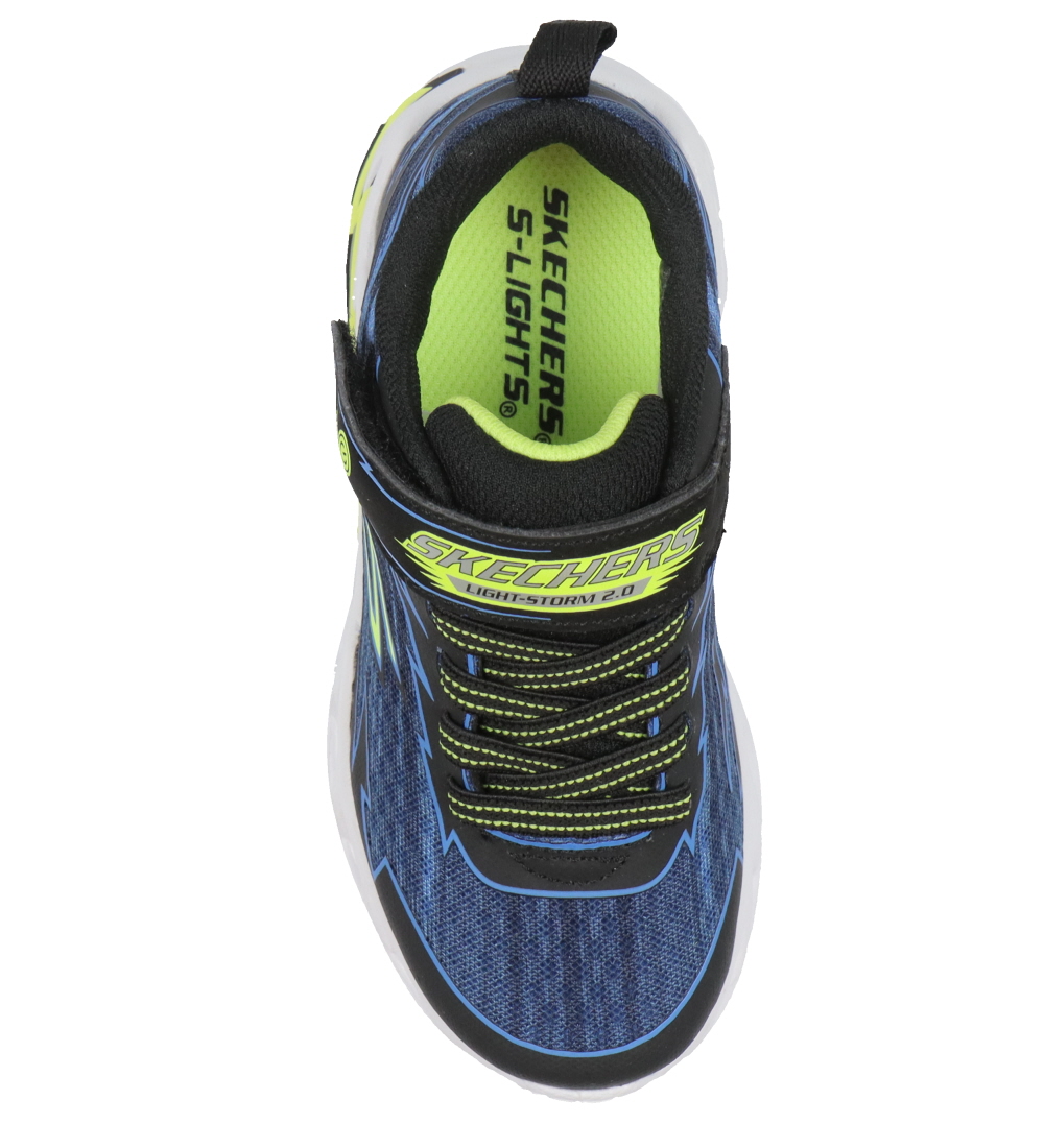 Skechers Sko m. Lys - Light Storm 2-0 - Bolt-Brights - Sort/Blå