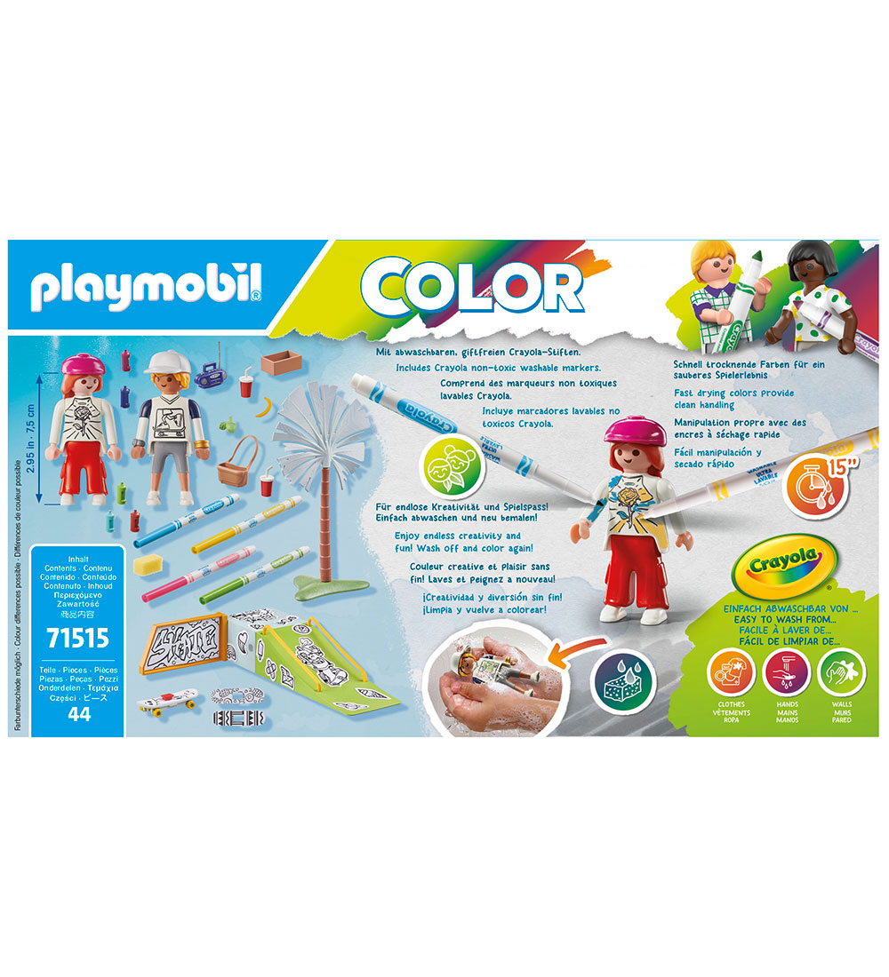 Playmobil Color - Skate Park - 71515 - 44 Dele