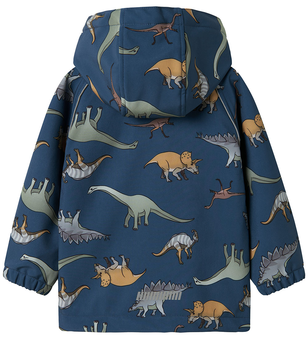 Name It Softshelljakke m. Fleece - NmmAlfa08 - Dark Denim/Dino