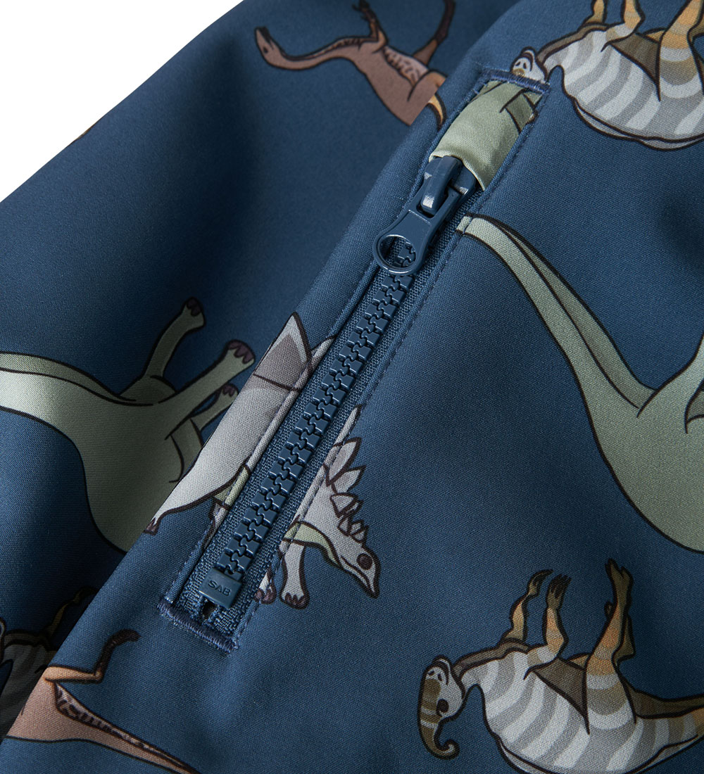 Name It Softshelljakke m. Fleece - NmmAlfa08 - Dark Denim/Dino