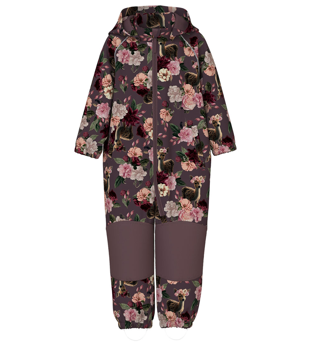 Name It Softshelldragt m. Fleece - NmfAlfa08 - Huckleberry/Deer