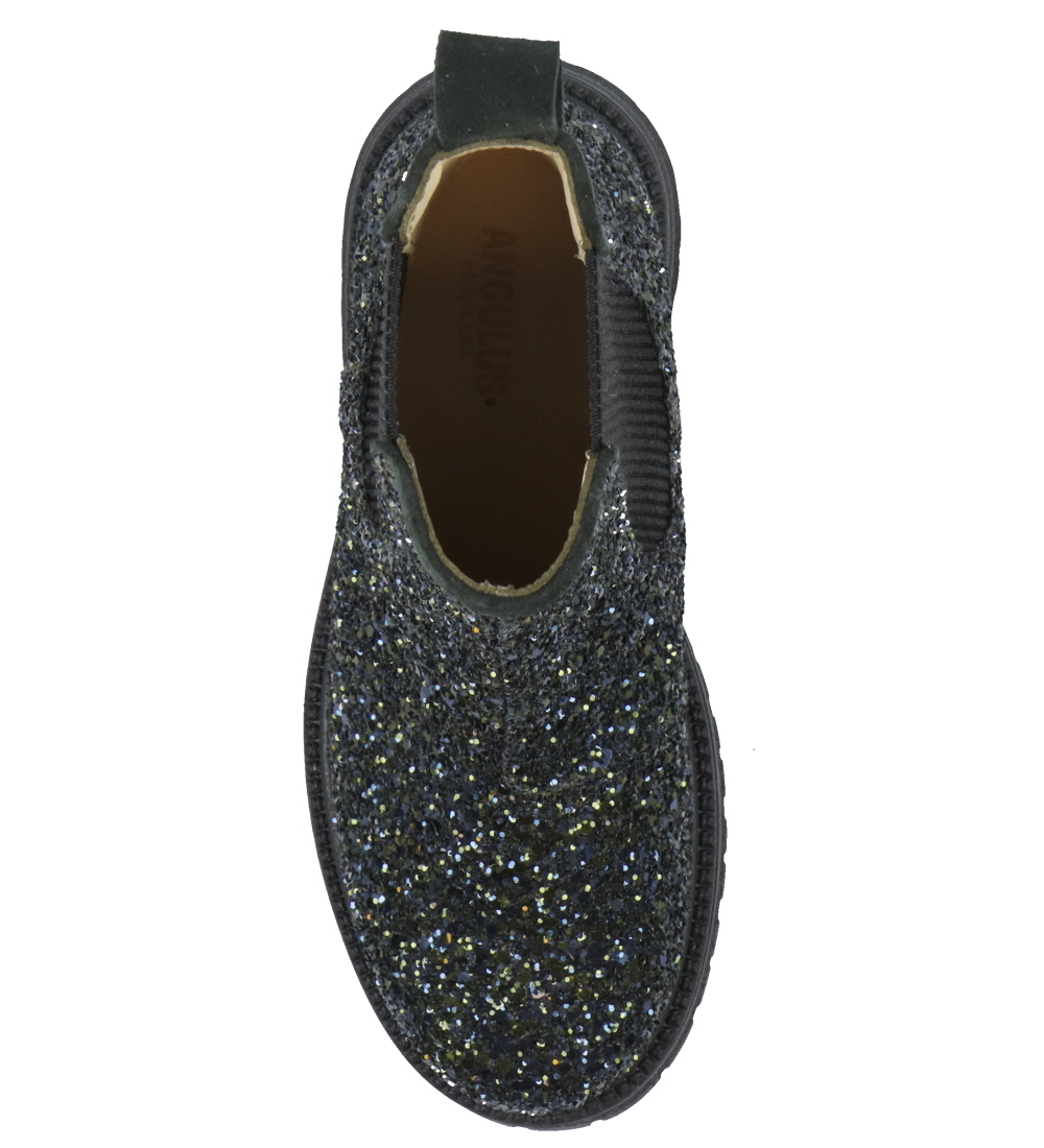 Angulus Støvler - Chelsea - Teal m. Glimmer
