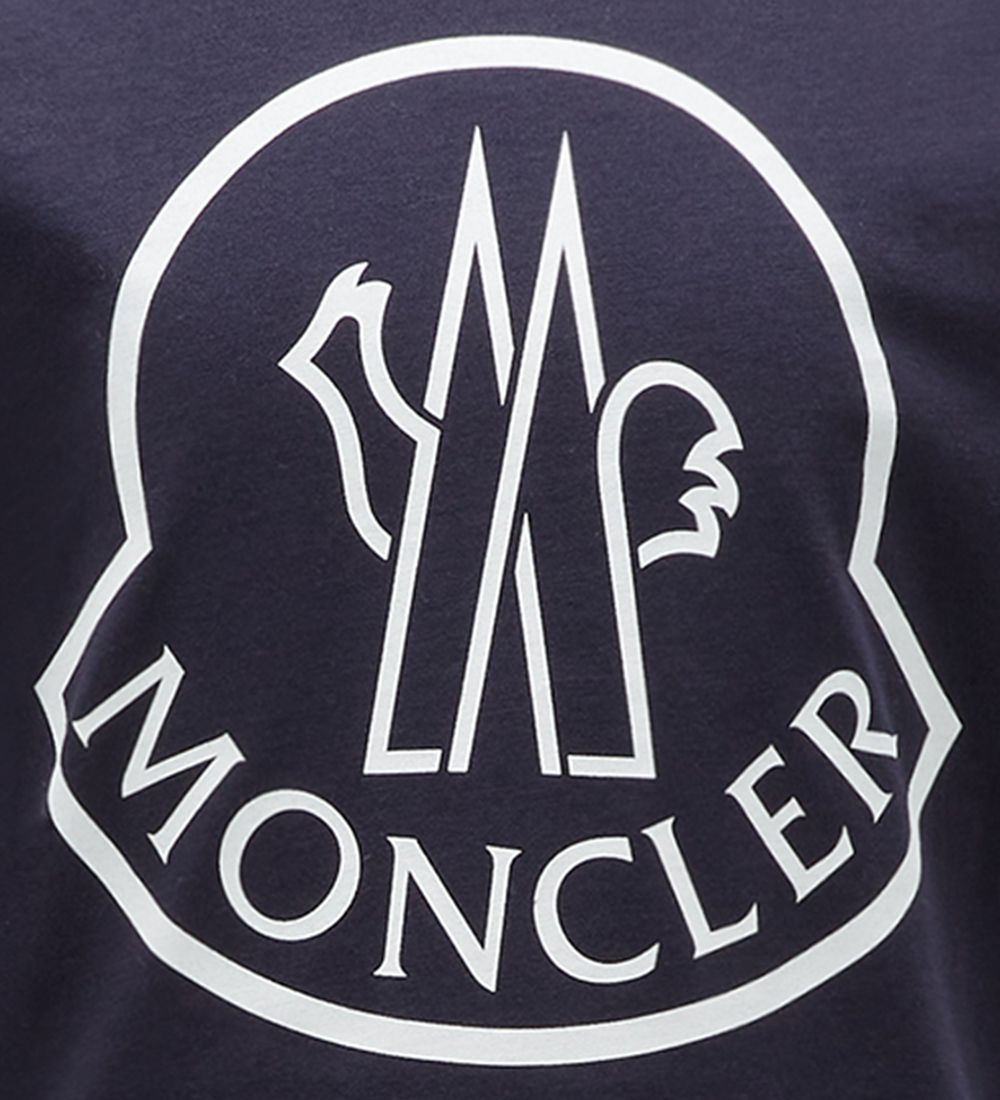 Moncler T-shirt - Blå/Hvid m. Logo