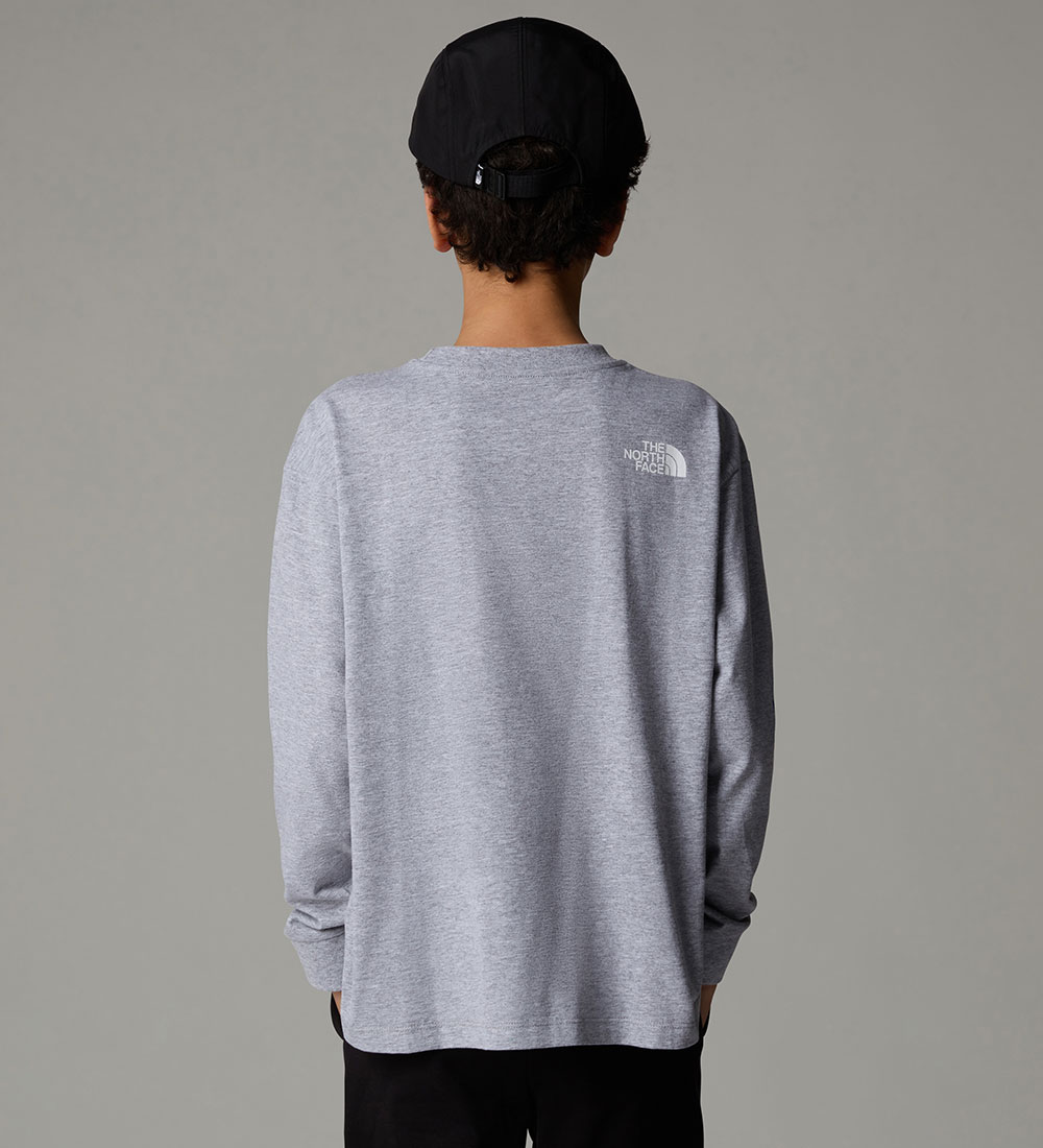 The North Face Bluse - Varsity Graphic Oversize - Grå Melange