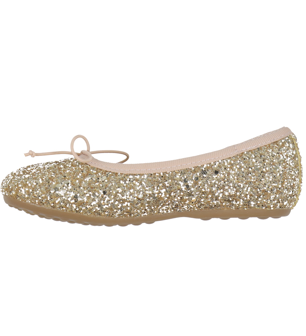Bisgaard Ballerina Hjemmesko - Lucy - Gold Glitter