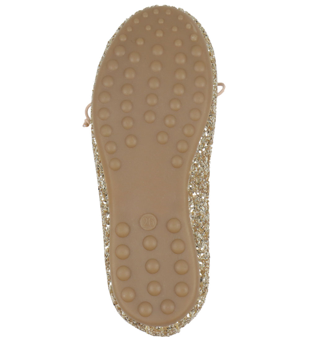 Bisgaard Ballerina Hjemmesko - Lucy - Gold Glitter