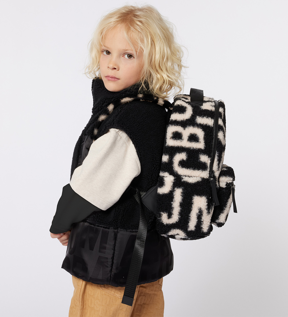 Little Marc Jacobs Rygsæk - Fleece - Sort/Hvid