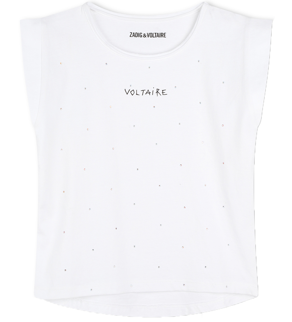 Zadig & Voltaire T-shirt - Hvid m. Similisten