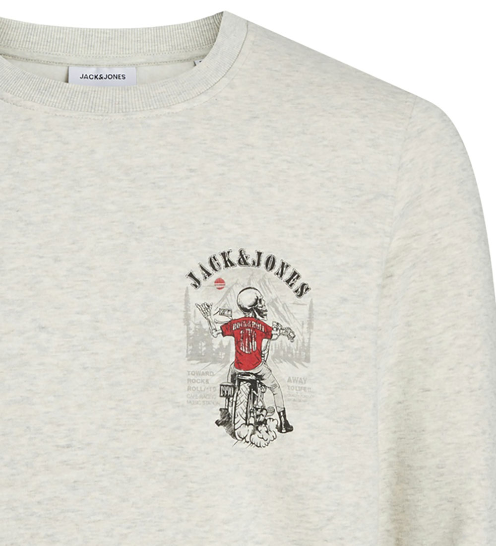 Jack & Jones Sweatshirt - JjsKull - White Melange/Small