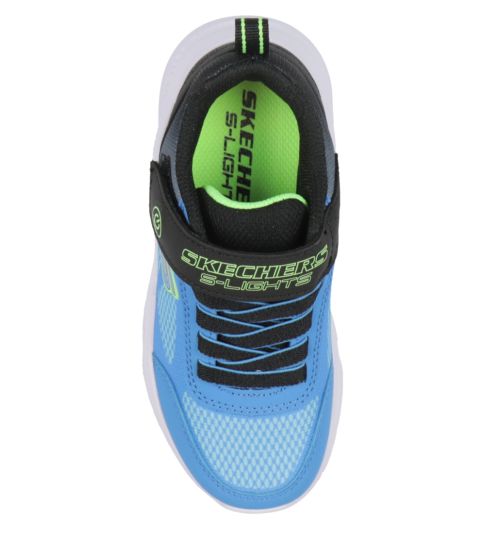 Skechers Sko - m. lys - Meteor Lights - Sort/Blå
