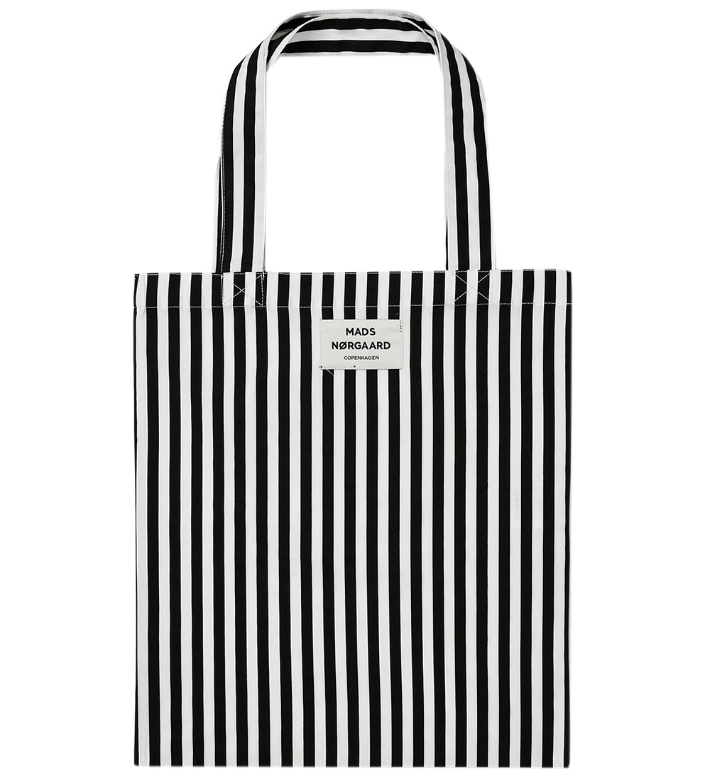 Mads Nørgaard Shopper - Atoma - Sort/White Alyssum